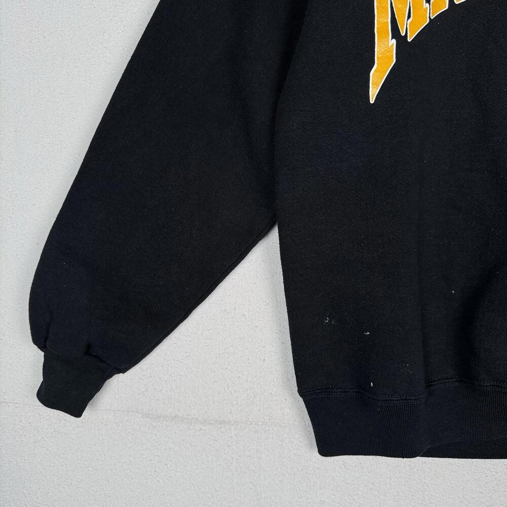 Vtg 80'S Artex University of Michigan Raglan Sweatshirt Made In USA Large Black - Picture 3 of 9
